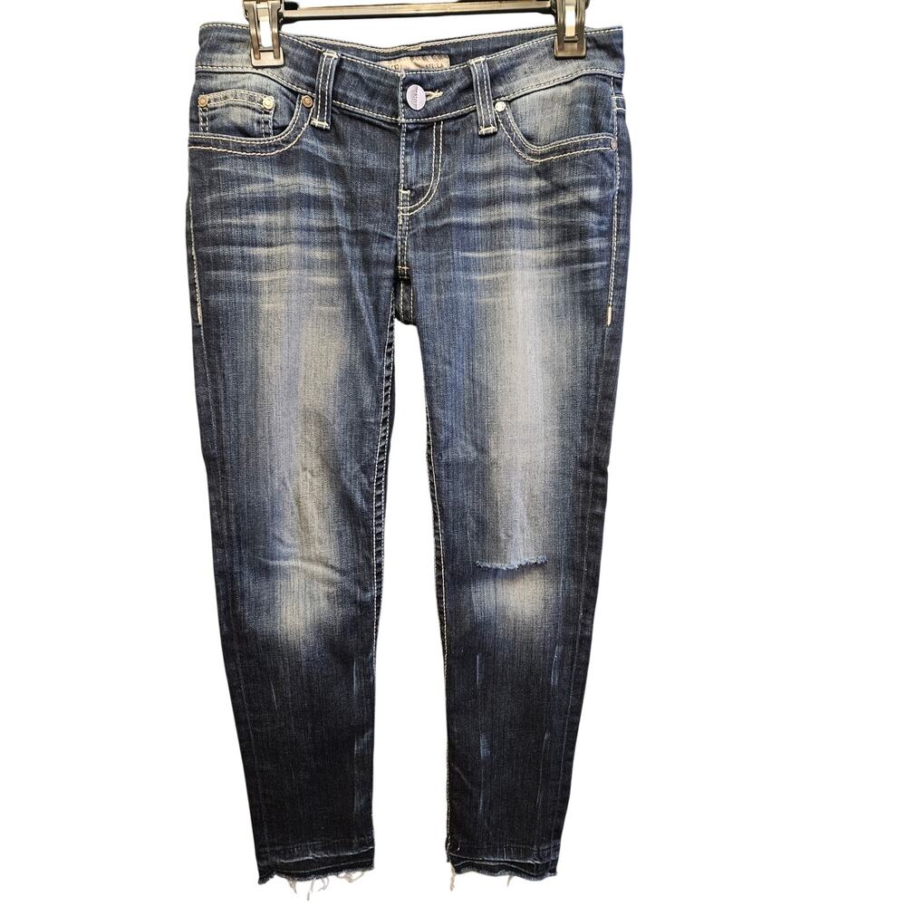 BKE denim Stella ankle skinny stretch with undone hem Size 26"